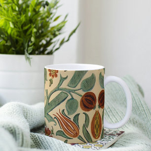 Mug William Morris Sage Green Rust and Cream Floral