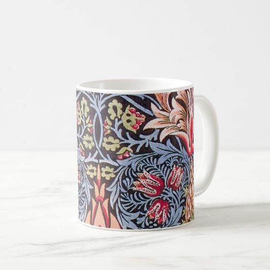 Mug William Morris Snakeshead Floral Art Nouveau (Devant droit)