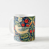 Mug William Morris Strawberry Thief Floral Art nouveau (Devant gauche)