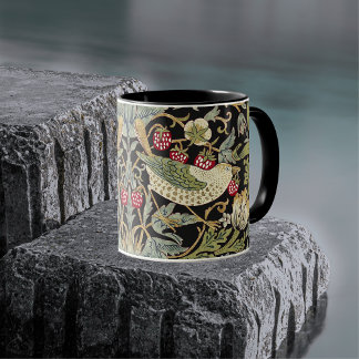 Mug William Morris Strawberry Thief Motif textile