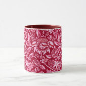 Mug William Morris Sunflowers, Bourgogne et rose (Centre)