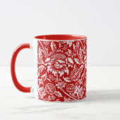 Mug William Morris Sunflowers, Deep Red et White (Gauche)