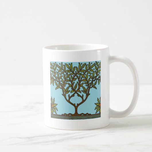 Mug William Morris Tree Frieze Fond d'écran floral (Droite)