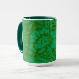 Mug William Morris Vintage, Anémone en vert émeraude