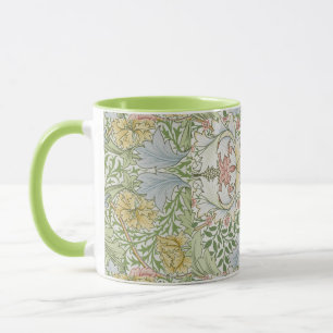 Mug William Morris Vintage Floral rose Myrtle vert