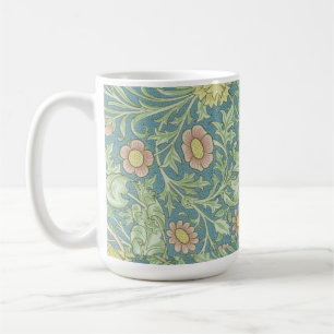 Mug William Morris Vintage motif floral rose vert