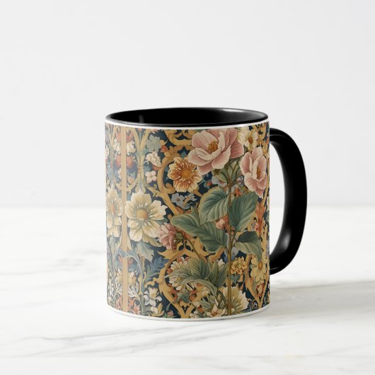 Mug William Morris vintage Pimpernel préraphaélite (Devant droit)
