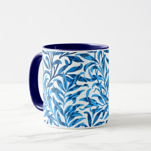 Mug William Morris Willow Bough, Cobalt Blue & White (Devant gauche)
