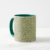 Mug William Morris Willow Bough Green Willow Feuilles (Devant gauche)