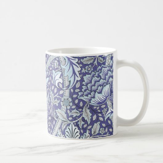 Mug William Morris Windrush motif floral bleu (Droite)