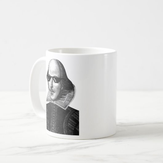 Mug William Shakespeare Avec Sunglases Classic (Devant gauche)