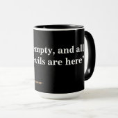 Mug William Shakespeare Citation Sur L'Enfer Et Les Di (Devant droit)