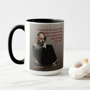 Mug William Shakespeare Citation Sur Les Cowards Et La