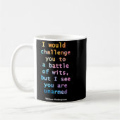 Mug William Shakespeare Pastel I See You Are Unarmed Q (Gauche)