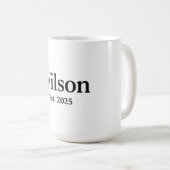Mug Wilson Nom de famille Typographie Design (Devant droit)