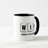 Mug WIN - Conception de table périodique - Cadeau scie (Devant droit)