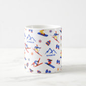 Mug Windham Mountain New York Motif de snowboard (Centre)