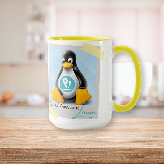 Mug Windows PopOS Tux mis à niveau