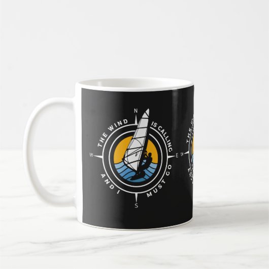 Mug Windsurf, the wind is calling and I must go (Gauche)
