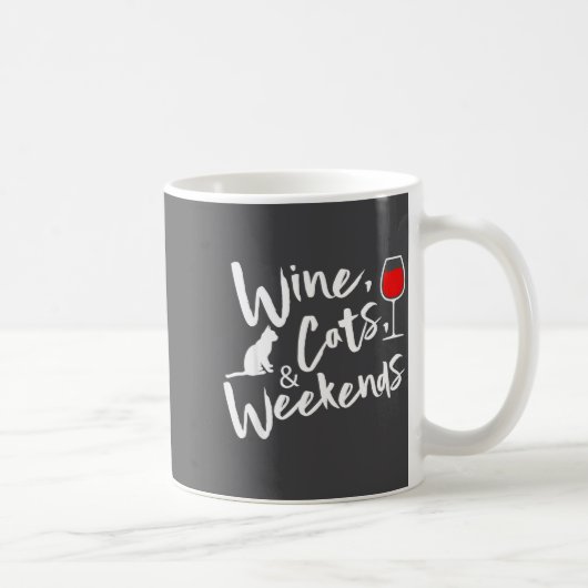 Mug Wine Cats And Weekends  (Droite)