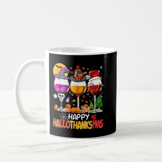 Mug Wine Glasses Witch Santa Hat (Gauche)