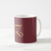 Mug Wine Gold Monogramme professionnel tendance modern (Devant droit)