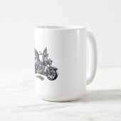 Mug Winged Harley-Davidson Motorcycle Watercolor Illus (Devant droit)