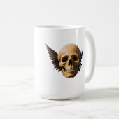 Mug Winged Skull Symbolizing Mortality and Freedom (Devant droit)