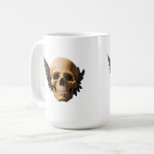 Mug Winged Skull Symbolizing Mortality and Freedom (Devant gauche)