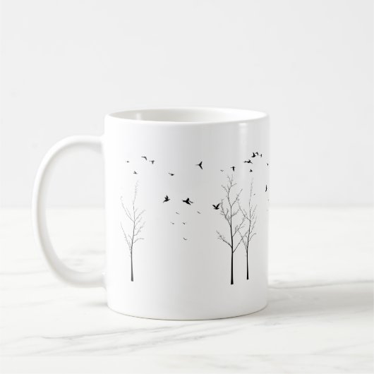 Mug Wings of Tranquility – A Minimalist Nature Escape (Gauche)