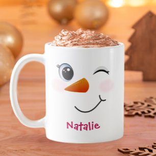Mug Winking Snowman Boug personnalisé pour les enfants
