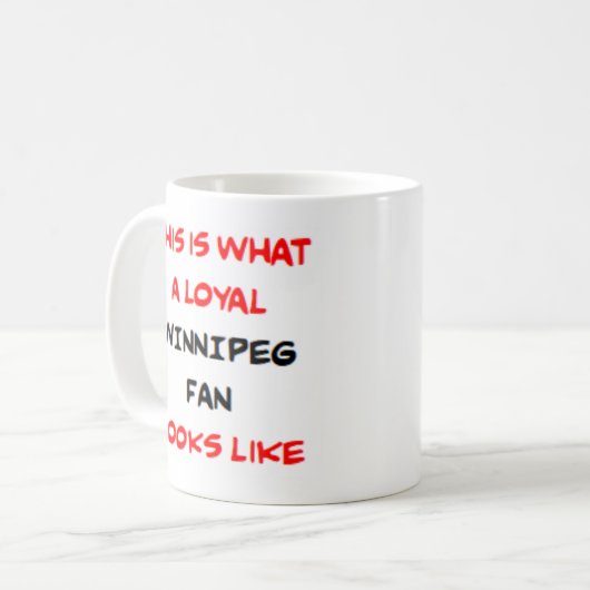 Mug winnipeg fan, loyal (Devant gauche)