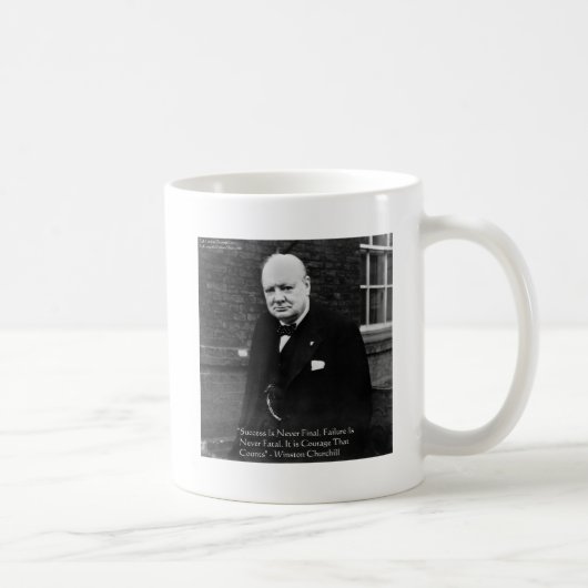 Mug Winston Churchill Dons "Réussite Jamais Finale" (Droite)
