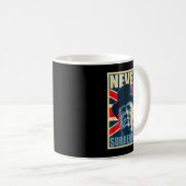 Mug Winston Churchill ne cédera jamais le drapeau brit (Devant droit)