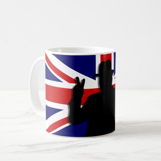 Mug Winston Churchill V pour la victoire (Devant gauche)