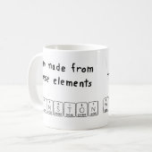 Mug Winston nom de table périodique (Devant gauche)