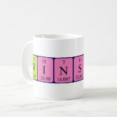 Mug Winston nom de table périodique (Devant gauche)