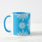 Mug Winter Blue Snow Fake nom Customisé (Gauche)