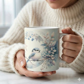 Mug Winter Bluebird Berry Wreath