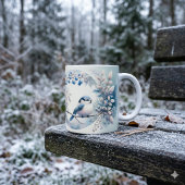 Mug Winter Bluebird Berry Wreath