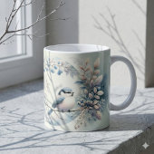 Mug Winter Bluebird Berry Wreath