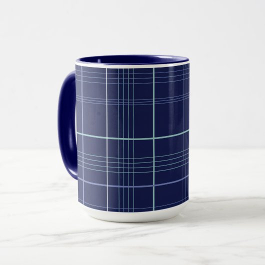 Mug Winter Blues Plaid (Devant gauche)