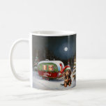 Mug Winter Dachshund Caravan Christmas Adventure<br><div class="desc">Laissez-vous tenter par la magie d'une nuit d'hiver enneigée alors qu'une caravane glisse gracieusement à travers le paysage illuminé par la lune. La beauté sereine de la neige scintillante et l'éclat enchanteur de la lune créent une scène captivante, promettant une aventure de Noël inoubliable remplie de chaleur, de joie et...</div>