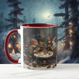 Mug Winter Elves Tea with a Mouse Friend Ajouter Nom C