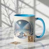 Mug Winter Foxes by Moonlit Snowy River