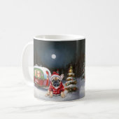 Mug Winter French Bulldog Caravan Christmas Adventure (Devant gauche)