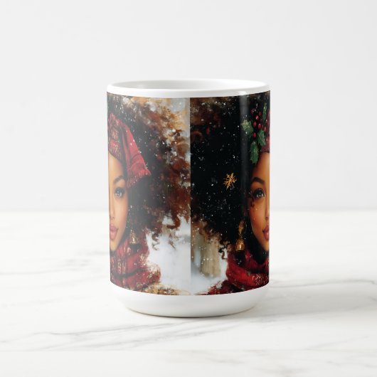 Mug Winter Glow Afrocentric Queen – Holiday Art (Centre)
