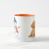 Mug Winter Goldendoodle Dog Cute Snowman (Centre)
