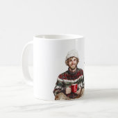 Mug Winter Man with Beard White Hat (Devant gauche)