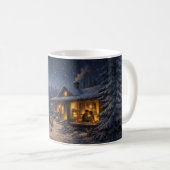 Mug Winter Night Love Cabin – Peaceful (Devant droit)